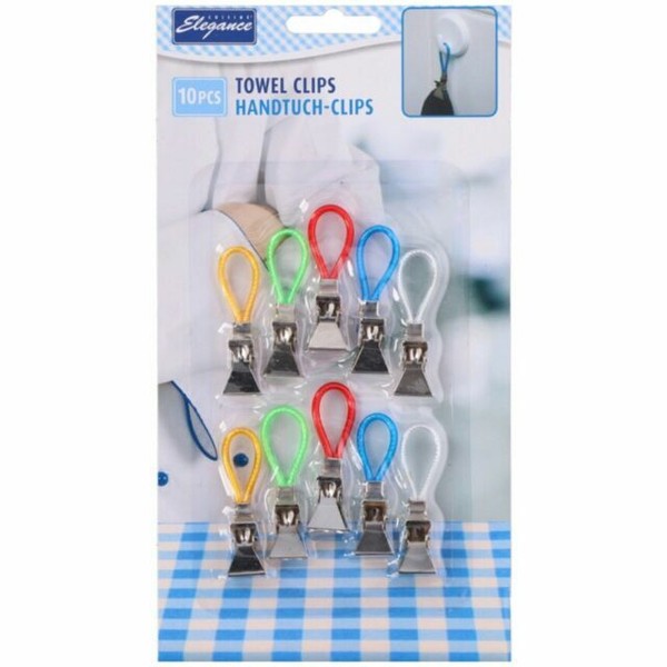 Elegance Tea Towel Clips, Assorted Colors 10 Piece for sale online eBay