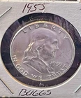 Super Nice 1955-P  Buggs Franklin Half Dollar
