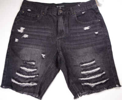 INC INTERNATIONAL CONCEPTS Black Destroyed Denim Jean