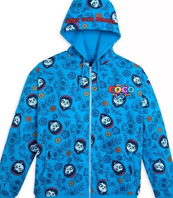 Disney Parks Coco Hoodie Zip Up Jacket LARGE NEW | eBay