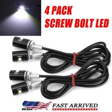 4 License Plate Light Tag Screw Bolt Lamp 12v White Led Bulb For Car Motorcycle