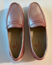 Marc Joseph New York Kids Red Grainy Glimmer Penny Loafers. Sz 5 NIB
