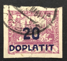 1922 Czechoslovakia Doplatit Surcharged 20h DF1/1