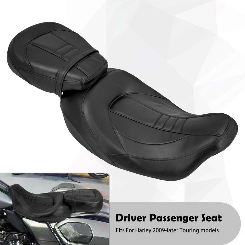 Siège passager conducteur adapté pour Harley Touring Street Road Glide 2009-2023 - Photo 1/4