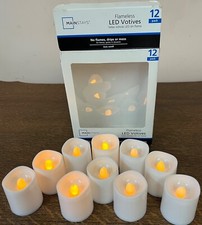 LED Flameless Candles Votive 1.5" x 1.63" Batteries Included Box of Ten