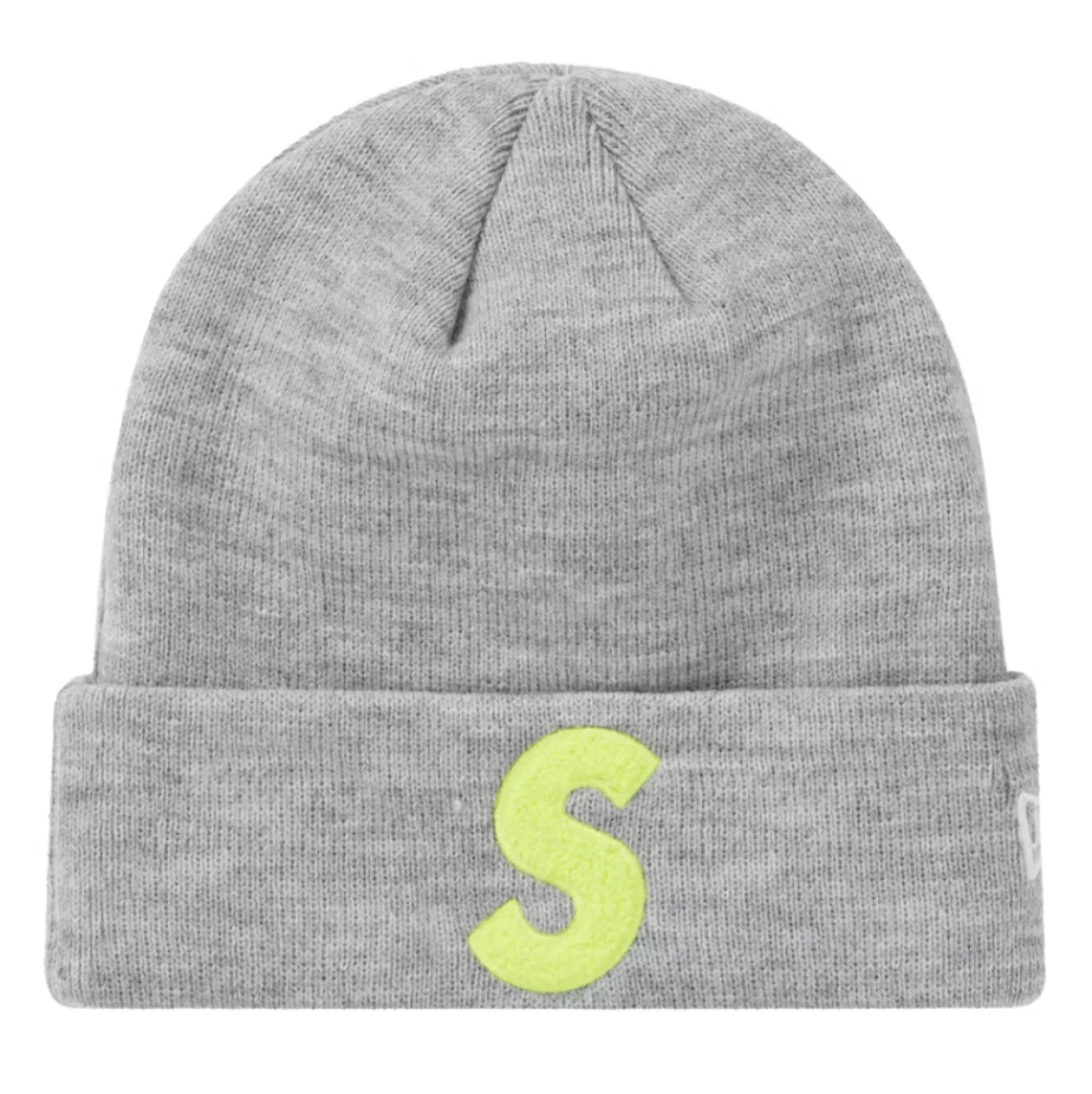 Bonnet Supreme New Era S Logo (FW19) gris bruyère