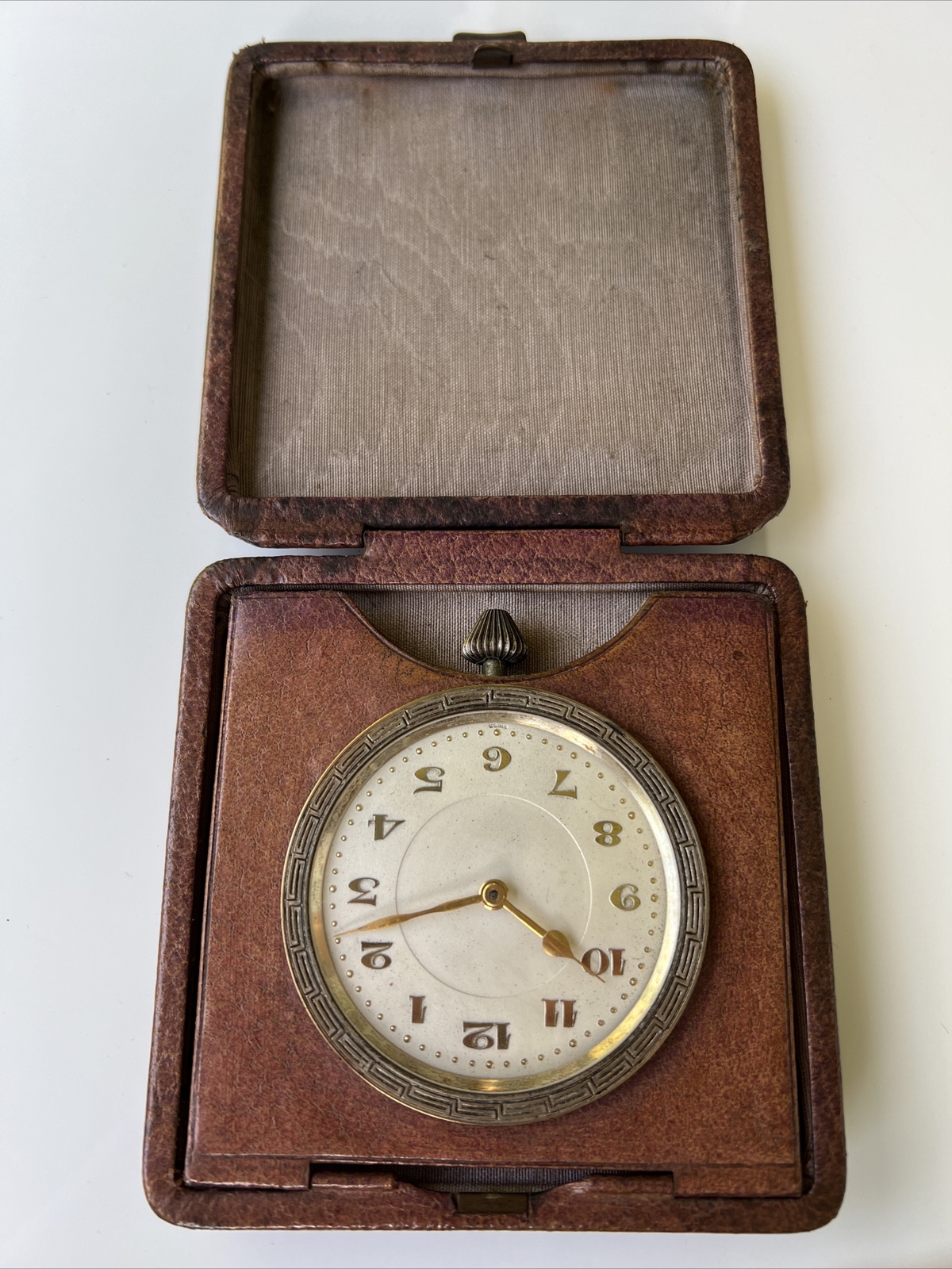 Antique travel clock table clock grandfather cloc… - image 3