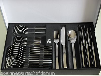 WMF LYRIC PLUS 30-TEILIG CROMARGAN PROTECT BESTECK-SET EDELSTAHL TEILMATTIERT