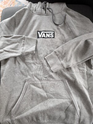 Vans Pullover Hoodie men's black/Grey sweater comfy size Small