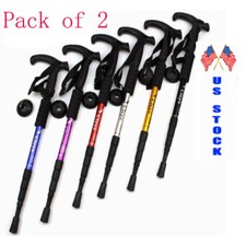 Adjustable Trekking Tactical Poles Walking Cane Survival Hiking Survival Stick