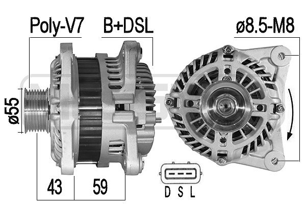 Messmer Lichtmaschine Generator 120A 12V FüR Nissan NV200 Evalia 1.6 160 SR-image