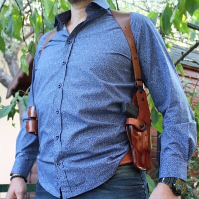 WHS ハードフォードWESTERN SHOULDER STOCK Vertical Shoulder Holster Fits, S&W Model 10 K-Frame 38