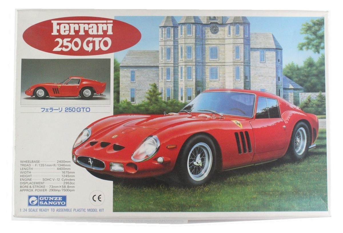Rare kit Gunze 1/24 model kit Ferrari 250 GTO from Japan