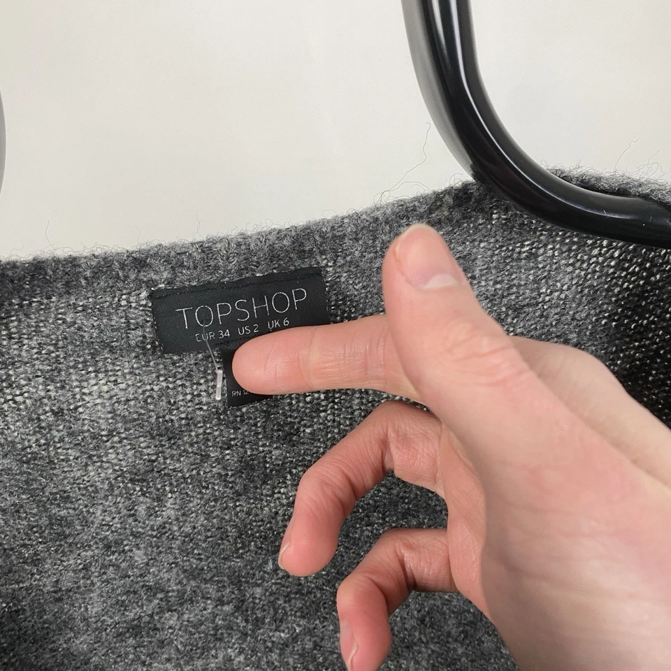 Cárdigan abierto talla 6 Topshop gris Foto 4 de 4