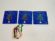 4 Goebel Hummel Christmas Club Ornaments 2001 Bell, Fir Cone, Candle Germany