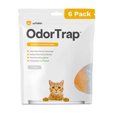 Whisker OdorTrap Cat Litter Box Odor Eliminator, Citrus Scent, Pack of 6