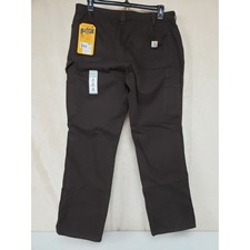 Carhartt Women's Rugged Flex Loose Fit Canvas Double-Front Work Pant Brown 2323
