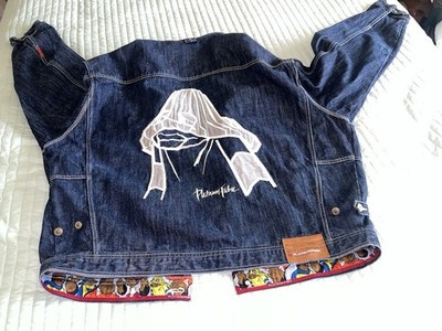 Vintage Platinum FUBU Blue Hornet Fat Albert Denim Jacket Hip Hop