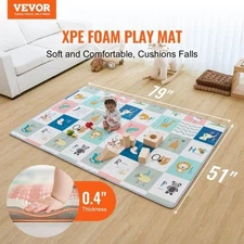 51"x79" Baby Play Mat Kids Crawling Soft Activity Floor Playmat 2 Side