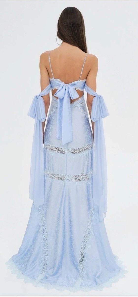 NWT For Love & Lemons Rita Lace Gown in Blue Sz. Small | eBay NWT For Love & Lemons Rita Lace Gown in Blue Sz. Small | eBay