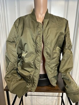 90s vintage Alpha Industries GREEN  MA-1 Flight Bomber Jacket men s size X-Large