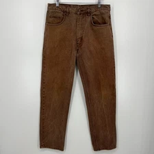 L.A. Gate Jeans Men's Size 34 Brown High Rise Wide Leg Straight Vtg 90s