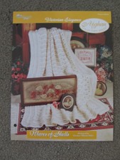 Waves of Shells Afghan Finished Size is About 46" x 58" Crochet Pattern