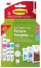 Picture Hanging Strips Value Pack 8 Large 6 Medium 4 Small Pairs Damage Free 1.95 per strip