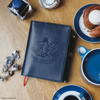 Hobonichi Techo 5-Year Diary A6 Cover Moomin Memory Record Leather Navy Japan