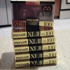 Maxell XLII 100 Lot of 6 Blank Cassette Tapes Type II High Bias Sealed Japan