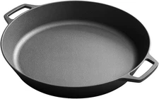 Edging Casting 17-inch Dual Handle Large Cast Iron Skillet, 5 Quarts - Black