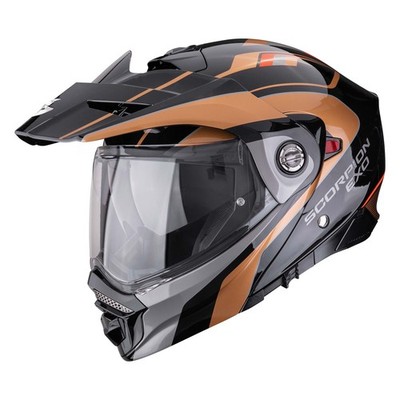 Modular Enduro Helm Scorpion EXO ADX-2 Schwarz Kupfer