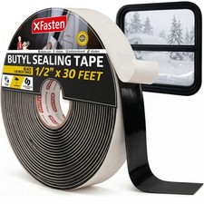 XFasten Butyl Tape Black, 1/2 in x 30 ft x 1/8 in   Easy-to-Work-with Automot...