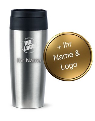 EMSA Travel Mug Isolierbecher 0.36L mit Premium Gravur Personalisierung