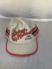 Vintage Barbara Mandrell On Tour Snapback Hat Gray Three Stripe Country Singer