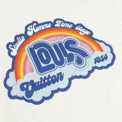 LOUIS VUITTON Rainbow T-shirt RM231 NPL HOY78W cotton White Used