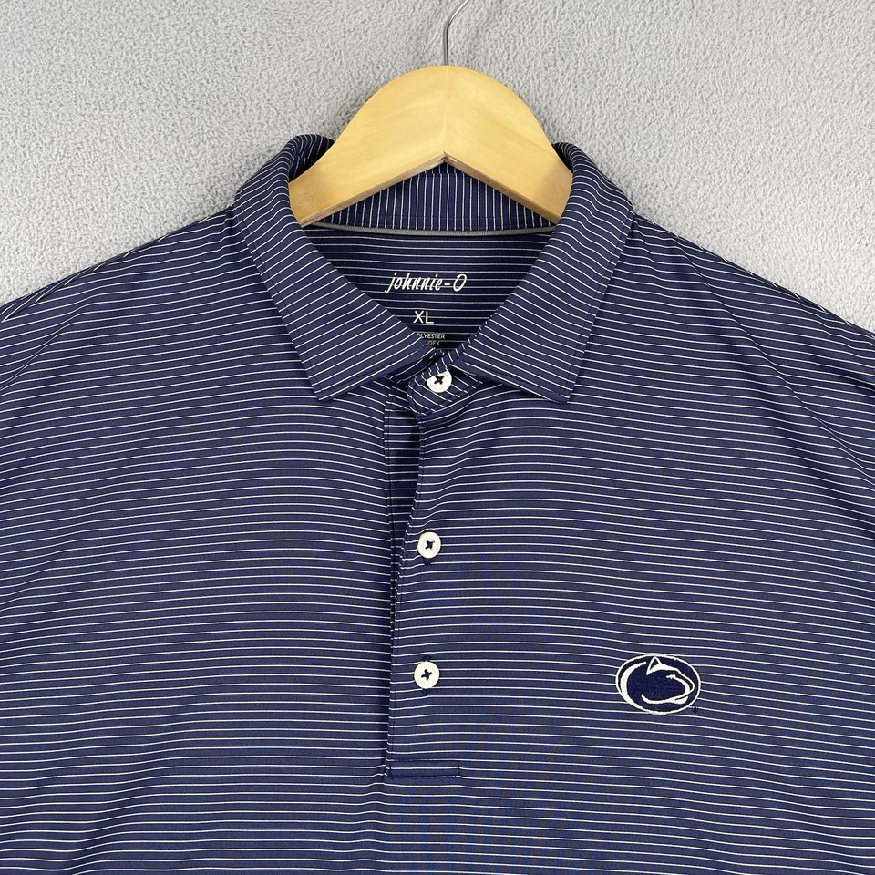 Penn State University Johnnie O Polo Para Hombre XL Azul Golf Nittany Lions NCAA Foto 2 de 4