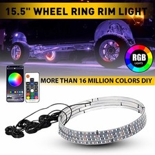 Pack Of 15.5 4 Rgb Ring Wheel Lights Led Light For Truck Car Rim Lights App