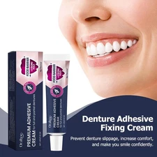 Denture Adhesive Fixing Cream Strong Hold Glue Cull Long Lasting New