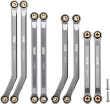 INJORA High Clearance Front 4 Links Set for SCX24 C10 JLU Bronco Base Grey