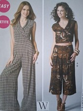 McCall's M7133 Jumpsuit Top Pants Sewing Pattern SIZE A5 6-14 Romper UNCUT NEW
