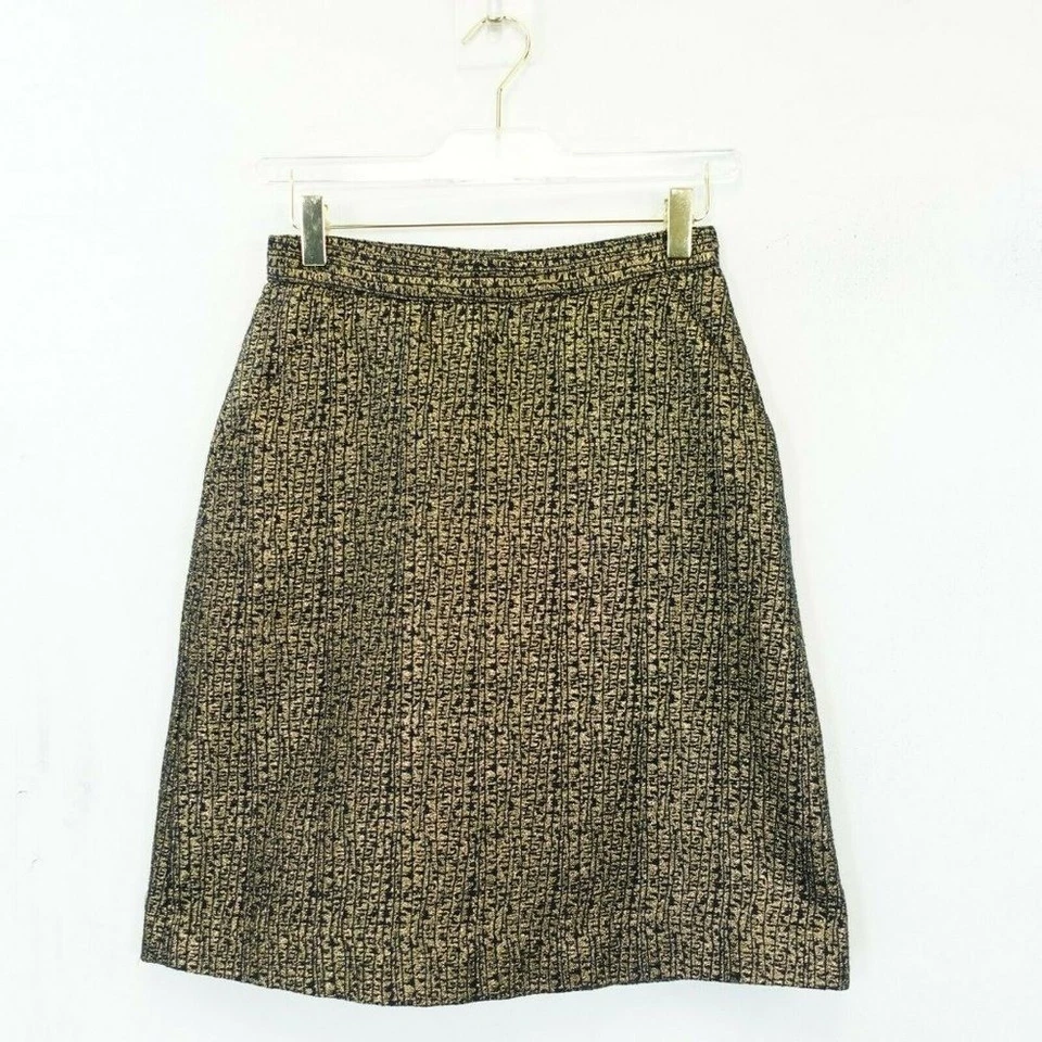 Металлический золотой линия юбка женщин S темно-синий мини вечеринки опрятный 3 TUCKER 26 x 21 - Изображение 2 из 4