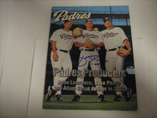 JAKE PEAVY SAN DIEGO PADRES AUTOGRAPHED SEPTEMBER 2004 PADRES MAGAZINE
