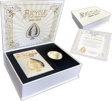 Bicycle 140th Anniversary Limited Edition Exclusive Playing Card Set w 1 oz coin