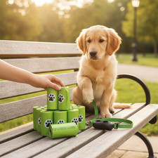 Dog Poop Bags , Cat Litter Bags Unscented Extra Thick Durable Easy Open Rolls