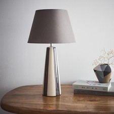 Image of Painted Striped Ceramic Table Lamps with Matching shades, in 4 colourways