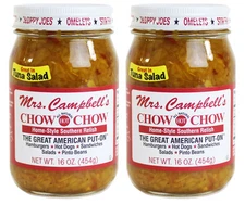 Mrs Campbell's Hot Southern Chow Chow Relish 2 Pack 16 Oz Jars Gluten Free