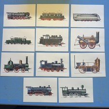 Sammelbilder Serie Historische Lokomotiven III , Ansichtskarten ,DDR ,Postkarten