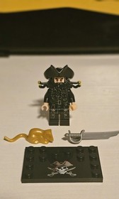 NEW Pirates Of The Caribbean Blackbeard Custom Lego Minifigure from 4195 4192