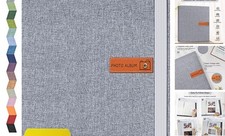 Large Photo Album Self Adhesive 4x6 5x7 8x10 Scrapbook 11.5"x10.6"40pages Grey